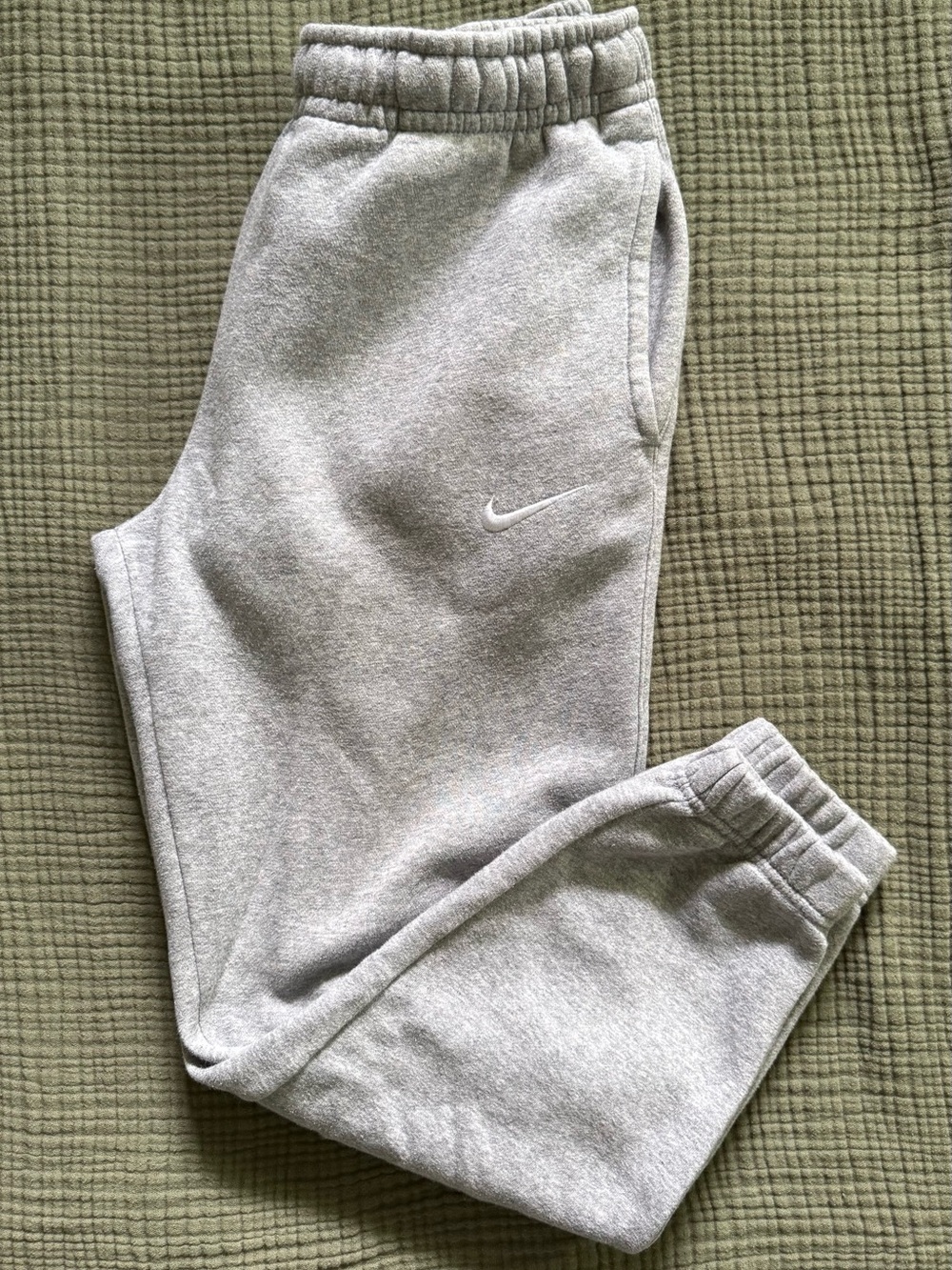 Nike Light Gray Fleece Joggers size S